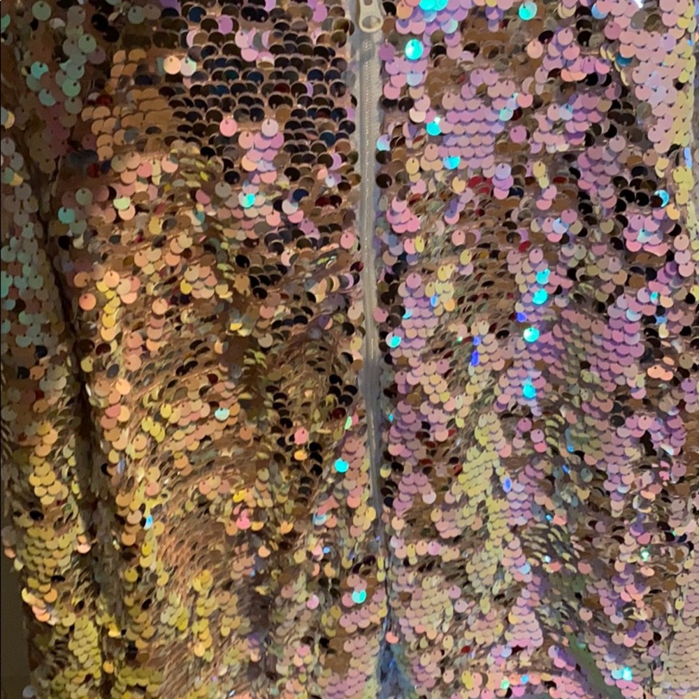 Sequin Zip Up Jacket